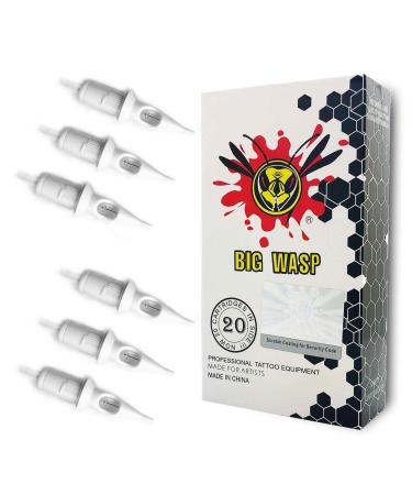 BIGWASP Professional 14RS Disposable Tattoo Needle Cartridge #12 Standard 14 Round Shader (1214RS) 20Pcs 35/14RS