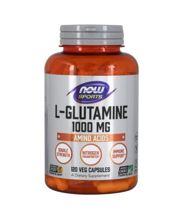 NOW Foods L-Glutamine 1,000 Milligram, 120 Capsules