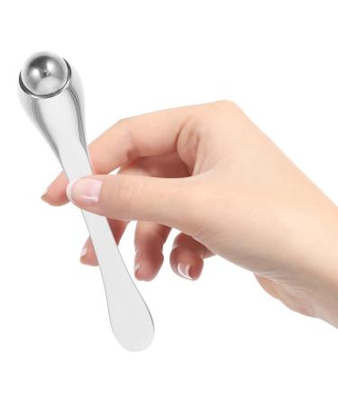 ibasenice Masseur Oculaire Anti- ge Portable en M tal Argent B ton de Massage pour Peau des Yeux des Poches et Rides Appareil de Beaut pour Soin du Contour des Yeux