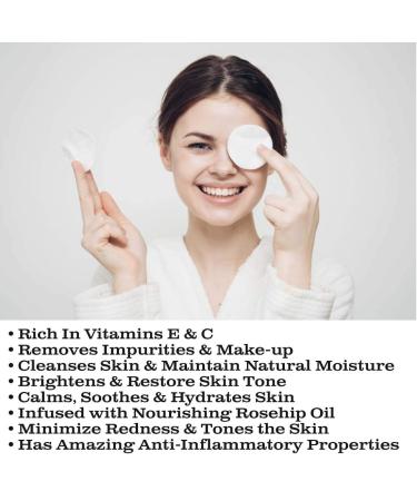 Olivia Care Rosehip Facial Cleansing Oil & Make-up Remover All Natural Anti-inflammatory Hydrating & Soothing - 4 FL OZ - Shop Internationally - Buy Online on GoSupps.com