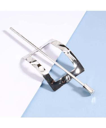Yheakne Vintage Silver Geometric Hair Clip Barrette - Decorative Alloy Hair Accessories for Women & Girls - Buy Online on GoSupps.com