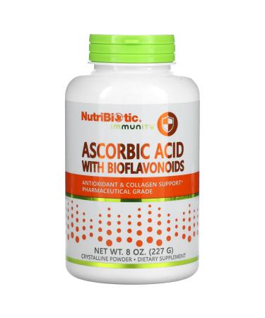 NutriBiotic Immunity Ascorbic Acid with Bioflavonoids Crystalline Powder 8 oz (227 g)