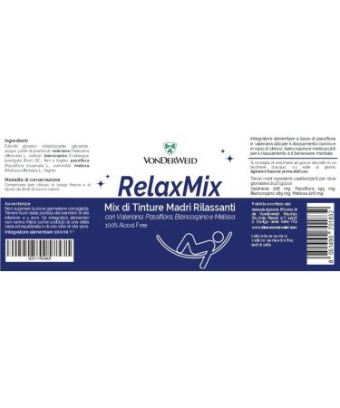 Vonderweid - RelaxMix | Hawthorn Mother Tincture Blend + Valerian + Passionflower + Lemon Balm | Relaxing Supplement | Total Ultrasonic Extract | Alcohol-free Glyceric Macerate | 100ml - Buy Online on GoSupps.com