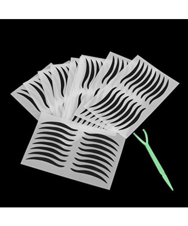 Healvian 80 Pairs Eyeliner Eyeshadow Sticker Eyeliner Sticker with Eyelashes Reusable Eyelid Stickers Black - Buy Online on GoSupps.com