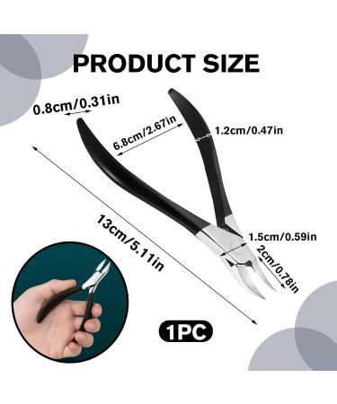 Cuticle Trimmer Professional Cuticle Nippers Rubber Coated Handle Manicure Tools Stainless Steel Cuticle Cutter for Nails (5mm) - Buy Online on GoSupps.com