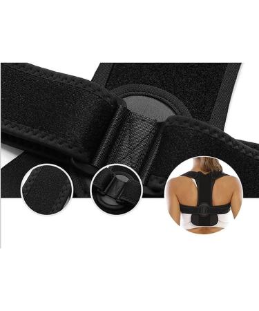 Posture Corrector Upper Back Brace - Clavicle Support for Neck Back & Shoulder Pain Relief - One Size Fits All - Ideal for Students & Adults - Black - Buy Online on GoSupps.com