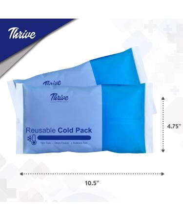 Thrive Gel Ice Packs (2 Pack) FSA HSA Approved for Pain Relief & Rehabilitation - Reusable Cold Compress Ice Pack - Buy Online on GoSupps.com