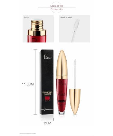 Easilydays Christmas Diamond Shiny Matte Lipstick - Gothic Glitter Liquid Lip Gloss for Masquerade & Halloween Makeup | High Pigment & Waterproof Long Lasting Lipsticks (18) - Buy Online on GoSupps.com