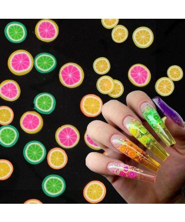 10g/Bag Various Thin Fruit Slices Fruit Cake Candy Paster Soft Clay Nail Art Paillette Stickers Manicure Ornaments DIY Set-026 - Buy Online on GoSupps.com