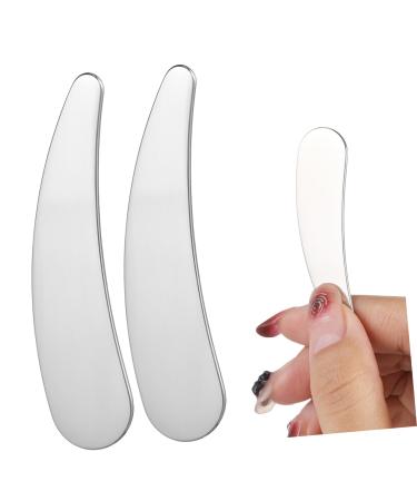 BELLIFFY 2pcs Cosmetic Spatula Make up Spatula Tool Makeup Spatulas Facial Spatula Cream Rod Stainless Steel