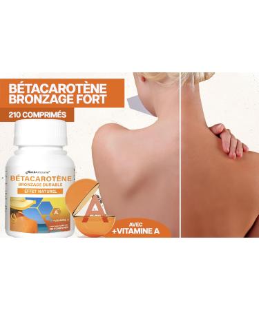BETACAROTENE FOR STRONG TANNING | 210 Tablets (Stock For 7 Months)| Beta Carotene High Dose To Accelerate Tanning Dry Carrot Extract With Vitamin A | Gluten And Lactose Free - Buy Online on GoSupps.com