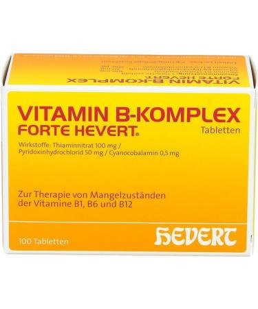 Vitamin B Complex Forte Hevert Tablets - 100 Count for Optimal Health | International Shipping Available - Buy Online on GoSupps.com