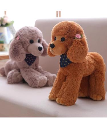 Heionia Gray Dog Cuddly Toy - Kawaii Plush Pudel with Scarf | 30cm Soft Teddy Gift for Kids & Girls - Buy Online on GoSupps.com