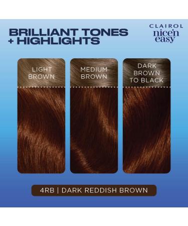 Clairol Nice'n Easy Cr me 4RB Dark Reddish Brown Permanent Hair Dye - Oil Infused Formula - Buy Online on GoSupps.com