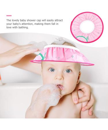 TOYANDONA Baby Bathing Cap | Adjustable Kids Shower Protection Hat - Pink - Buy Online on GoSupps.com