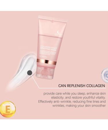 Collagens Night Wrapping Masks Collagens Overnight Wrapping Peel off Facial Masks Elasticity Hydration Overnight Collagens Wrapping Masks for Dry Dehydrated Skin - Buy Online on GoSupps.com