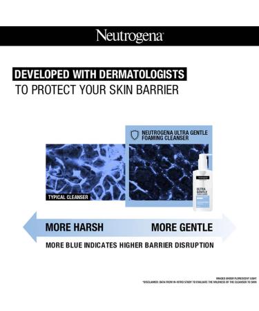 Neutrogena Ultra Gentle Foaming Cleanser | Face Wash for All Skin Types including Sensitive Skin | 6X Gentler Cleansing with Barriercare Technology for Men & Women | Cleanses Dirt and Oil - Buy Online on GoSupps.com