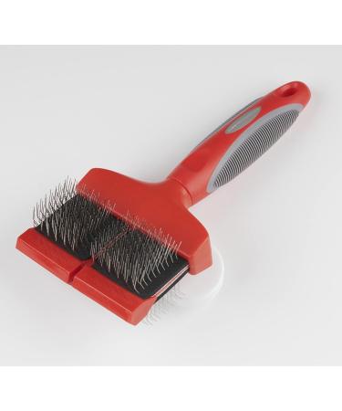Groomer Essentials Flexible Slicker Brush - Double/Extra Firm | Best for Pet Grooming - Buy Online on GoSupps.com