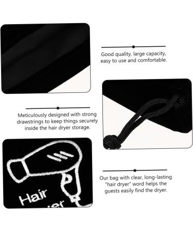 Baluue 8 Pcs Hair Dryer Storage Bag Compact Hair Dryer Storage Pouch Hair Blower Wig Bags Black Flannel - Buy Online on GoSupps.com