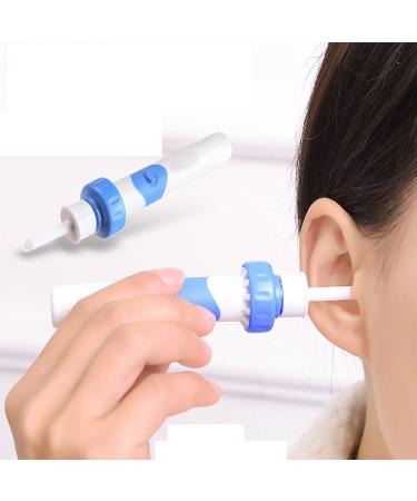 Electric Ear Suction Device Ankrista Portable Soft Head Efficient Automatic Ear Cleaner Vacuum Ear Pick Ear Dropper Earwax Remover Prevent Ear-Pick Clean Tools Set for Children Adults(Blue)