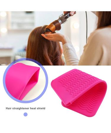 Heat-Resistant Silicone Mat Pouch for Hair Tools | Portable Styling Mat for Hair Straightener & Curler | Pink 28.6x14.2cm | Salon Supplies - Buy Online on GoSupps.com