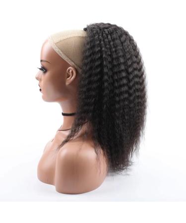 Ponytail Extension Hair High Puff Afro Hairpiece Fake Synthetic Drawstring Ponytail Elastic Hair Extension For Women Kinky Curly Ponytail Synthetic Ponytail Hair Extension(Black 30inches) 30inches Black - Buy Online on GoSupps.com