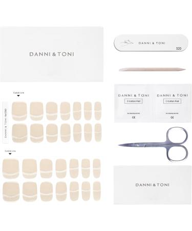 Danni & Toni Half Hardened Gel Nail Films - Crystal Haze Light Pink Nude Cat Eye Glossy Stickers | Semi-Hardened Nail Wraps | 28 Pack Nail Design Tickers - Buy Online on GoSupps.com