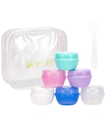 Zfven cream cans with lid travel bottles for toilet items TSA-tested outdated & bpa-free container for cosmetic make-up face body hand cream 20g 6 pieces b-06