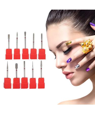 NAROOTE Nail Drill Bit Set 10Pcs Nail Drill Bits Nail Polishing Burr Manicure Pedicure Accessory Tool Set(F11-F20) - Buy Online on GoSupps.com