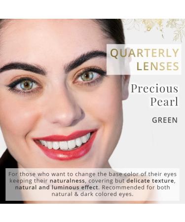 ADORE Colored Contact Lenses - Graded BC 8.6mm Dia 14.0mm +1.75 Dioptria | Trimestral 90 Days | Green/Pearl - Shop Internationally! - Buy Online on GoSupps.com