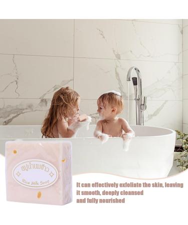 Rice Milk Soap Bar | Soft Natural Thai Goat Milk Rice Soap | 3pcs Handmade Polish Soap Rice Soap for Body Cleansing Face Body Body Hands Child - Buy Online on GoSupps.com
