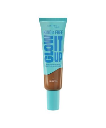 Rimmel Rimmel London Kind & Free GLOW IT UP Moisturizing Foundation 601 Soft Chocolate Soothes sensitive skin Healthy and luminous color All-day hydration 30 ml