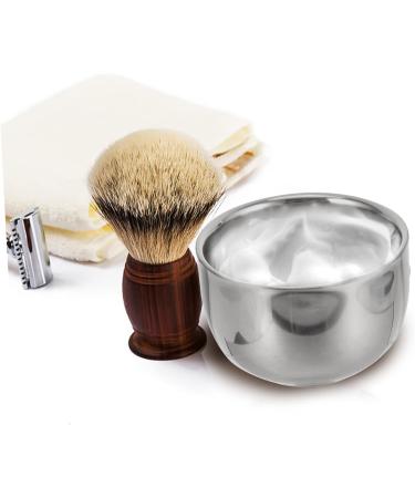 Premium Minkissy Stainless Steel Brewing Shell & Men's Shaving Cream Set Ultimate Shaving Experience - Buy Online on GoSupps.com