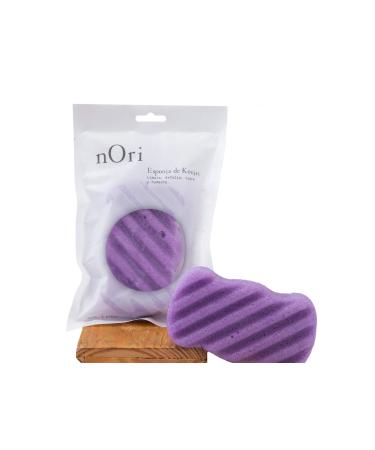 NORI KONJAC SPONGE Body Lavender/NATURAL FIBER/For all skin types/Cleanse and exfoliates the skin/Daily use/Skin care rutine