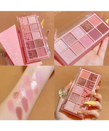 BestLand 10 Colors Eye Shadow Palette - Long-Lasting Matte, Glitter, Shimmer, and Metallic Finishes with Brush - Korean Eye Makeup for Natural and Bold Looks (Rosy) - Buy Online on GoSupps.com