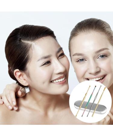 Stainless Steel Ear Cleaner Set - 4 Pcs Spiral Ear Picks for Earwax Removal - Assorted Colors - 12x0.5cm - 3 Sets - Buy Online on GoSupps.com