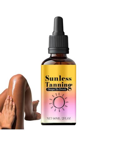 Pruojhw Sunless tanning drops drinkable tanning drops natural tanning body 60ml nourishing tanning drops Enhancer - tanning moisturizing bronze