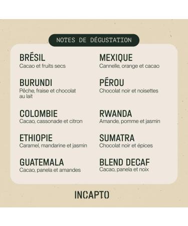 Incapto Coffee Tasting Box of 10 Origins of the World | Specialty Coffee | 100% Arabica | Artisanal Roasting | Idea - Buy Online on GoSupps.com