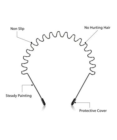 3 Pack Unisex Metal Headband Set - Spring Wave Hair Bands for Men and Women - Buy Online on GoSupps.com