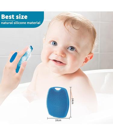 Men's Premium Soft Silicone Body Scrubber for Nourishing Cleaning & Exfoliating - Lather Boosting Bristles, Ergonomic Handle, Easy to Clean (Blue, 1pc) - Buy Online on GoSupps.com