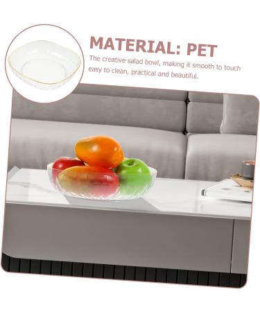 Anneome Kitchen Dried Serving Bowl Dessert Plastic Container Candy Fruit Household Food Storage Reusable 23.5X23.5X6CM White - Buy Online on GoSupps.com