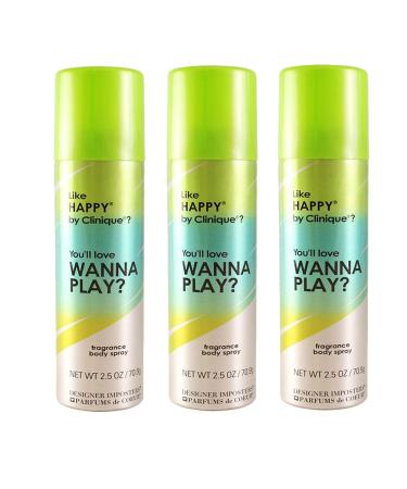 Wanna Play by Parfums De Coeur 2.5 oz Pack of 3