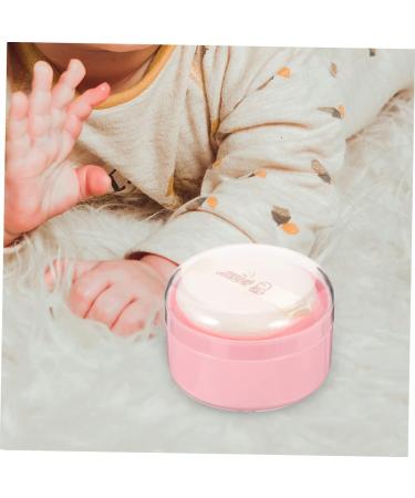 iBasenice 4pcs Body Powder Puff Box Set - Travel Baby Powder Dispenser with Puff, Empty Makeup Container, Pink 8x6cm - Buy Online on GoSupps.com