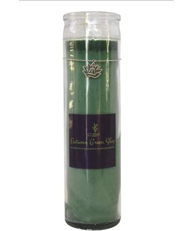 Green Candle for Meditation & Spiritual Healing | Lotus/Charm - Stress Relief & Balance Enhancer - International Shipping - Buy Online on GoSupps.com