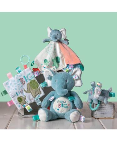 Taggies Dream Big Elephant Soft Baby Rattle with Teether Ring | 6-Inch Sensory Toy - Buy Online on GoSupps.com
