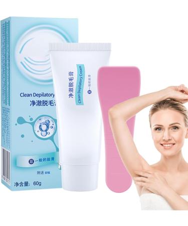 Depilatory Cream 60g Armpit Hair Remover With Scraper Smooth Skin For Legs Arms Men Bikini & Intimate Zone Women Armpits - Buy Online on GoSupps.com