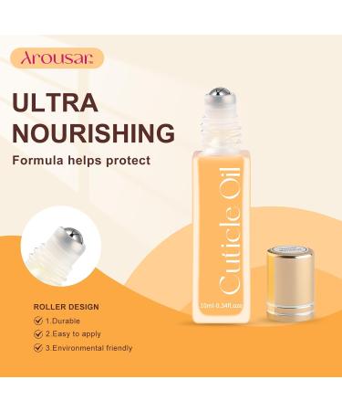 Arousar Cuticle Oil 5pcs 10ml Nail Oils Set Rollerball Applicator for Nails Natural Cuticle Care Kit Essential Oils for Nails Smoothing Nourishing and Moisturizing Sweet Almond B-Almond/ Vanilla/ Honey Milk/ Rose /Lavender - Buy Online on GoSupps.com