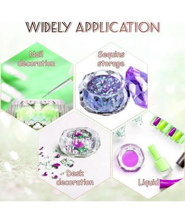 Nail Liquid Crystal Dish Nail Art Dappen Dish Crystal Glass Liquid Powder Cup Clear Diamond Manicure Bowl With Lid - Buy Online on GoSupps.com