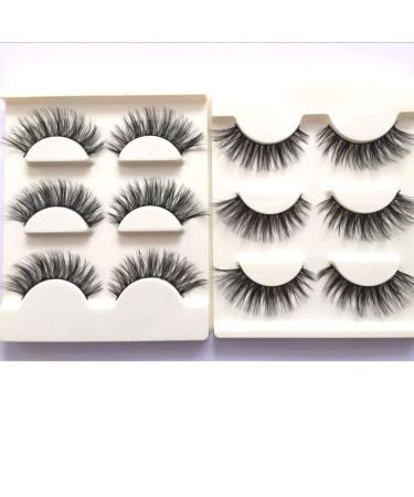 Sunniess Hair Faux Mink False Eye lashes Long Cross Volume Dramatic Lashes Natural Look Makeup Thick Black Fake EyeLashes 2-3d-01