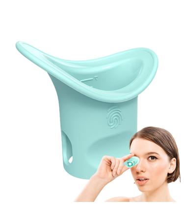 Eye Wash Cups | Silicone Eye Washer Portable Cleaning Cup | Soft Eye Bath Eye Cleaner Cup with Scale for Eye Washing Refresh and Clean Tired Eyes Wobblo Blue